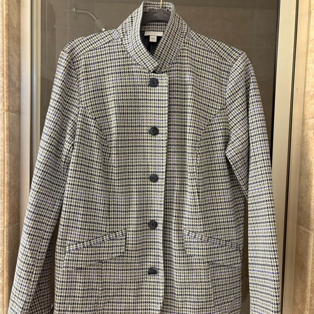 J. Jill Women's Houndstooth Blazer - Black and White